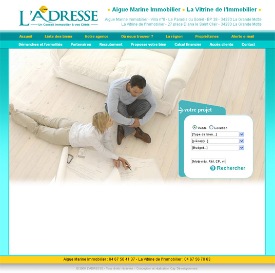 le web des Agences L'Adresse &agrave; La Grande Motte